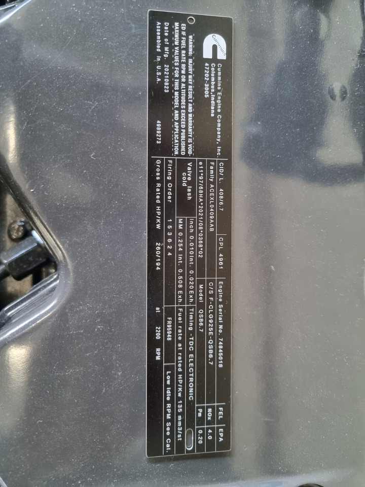 Cummins QSB6.7 CM850 CM2850 CPL4961 - מנוע עבור מכונת בנייה: תמונה 5 Cummins QSB6.7 CM850 CM2850 CPL4961 - מנוע עבור מכונת בנייה: תמונה 5