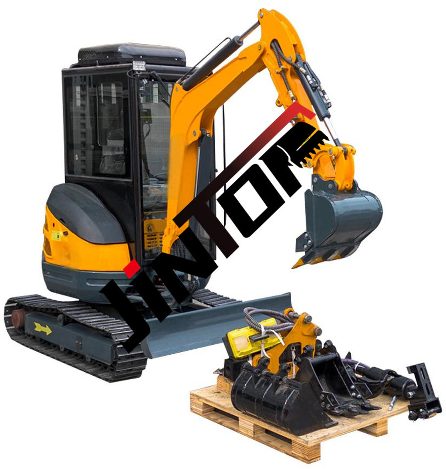 Crawler Steel Track 2500kg 2.5Ton Excavator with Closed Cabin - מיני מחפר: תמונה 2 Crawler Steel Track 2500kg 2.5Ton Excavator with Closed Cabin - מיני מחפר: תמונה 2