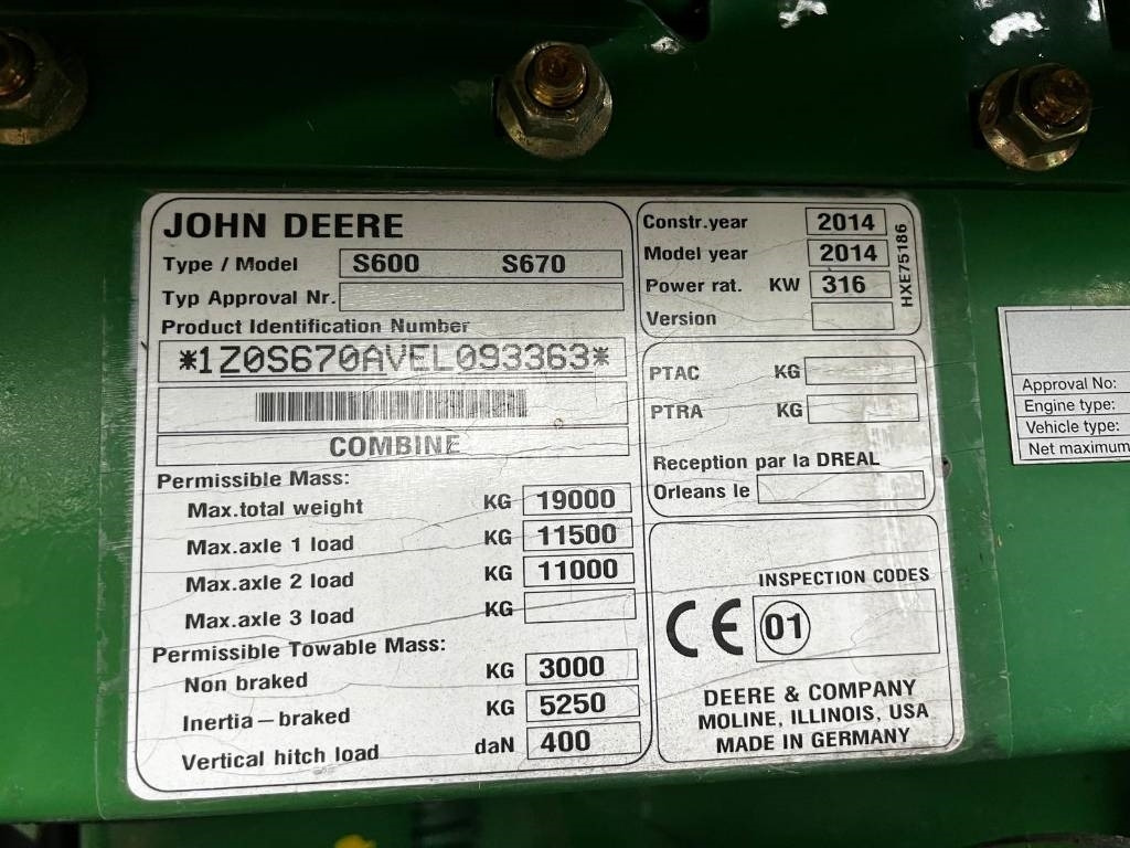 John Deere S 670 i RISO - מקצרת קומבינה: תמונה 5 John Deere S 670 i RISO - מקצרת קומבינה: תמונה 5