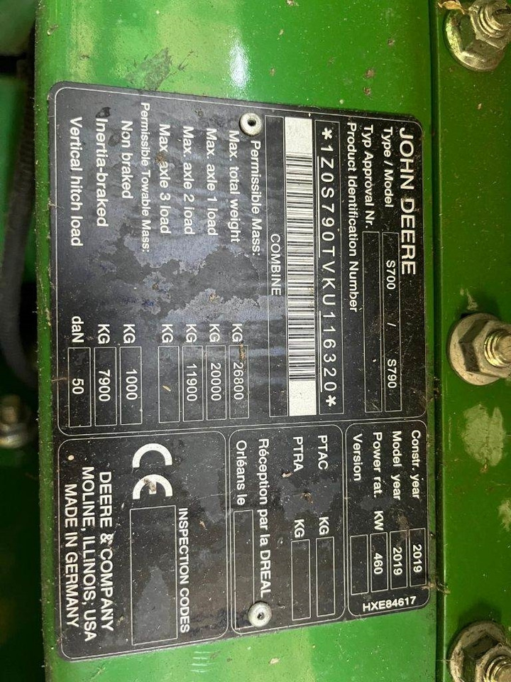John Deere S790 i - מקצרת קומבינה: תמונה 4 John Deere S790 i - מקצרת קומבינה: תמונה 4