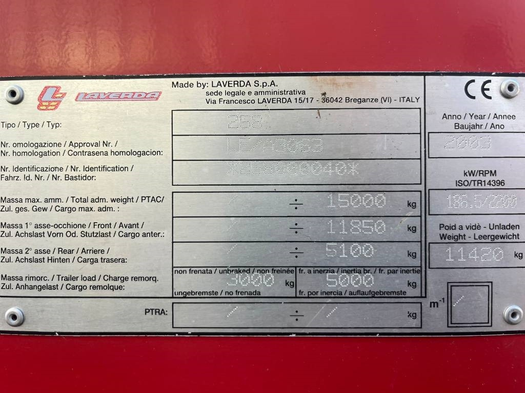Laverda 25.50 - מקצרת קומבינה: תמונה 3 Laverda 25.50 - מקצרת קומבינה: תמונה 3