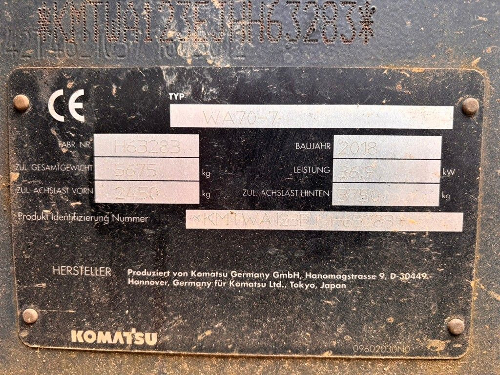 Komatsu WA70-7 - מעמיס גלגלים: תמונה 5 Komatsu WA70-7 - מעמיס גלגלים: תמונה 5