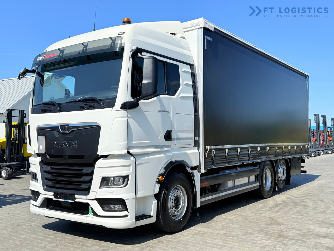 MAN TGX 26.470 / 19 Pallets / Steering Axle / 15 Ton Payload / Retarder / Excellent Condition - משאית וילונות צד: תמונה 2 MAN TGX 26.470 / 19 Pallets / Steering Axle / 15 Ton Payload / Retarder / Excellent Condition - משאית וילונות צד: תמונה 2