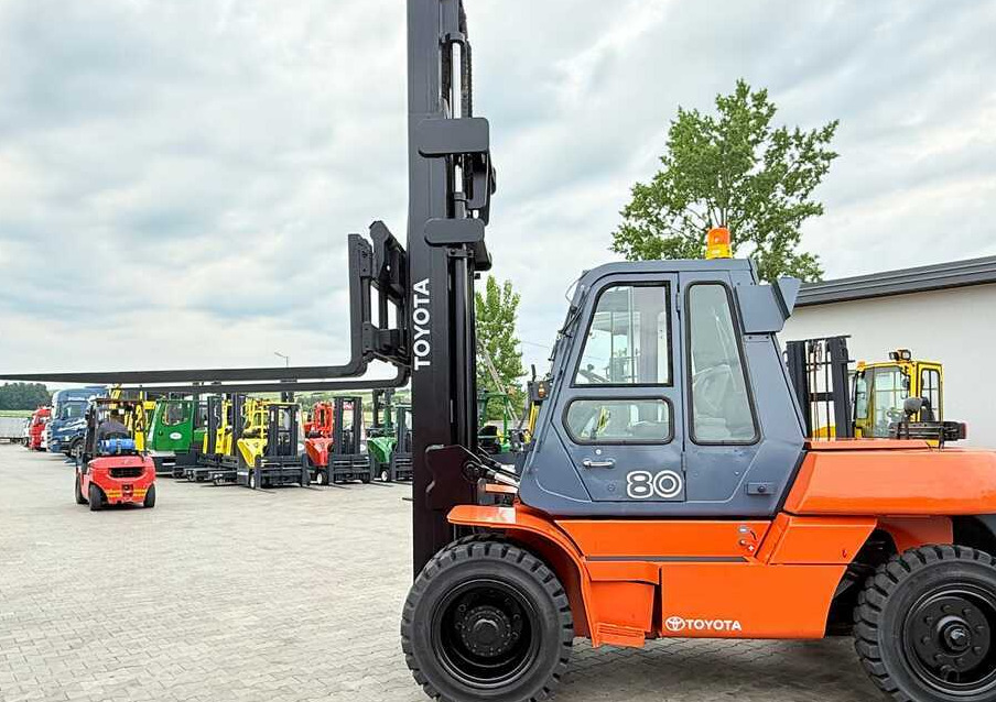 מלגזת סולר Toyota 60-5FD80 / DIESEL / DUPLEX - 4500MM / NEW TYRES / HEATED CABIN / 8 TON / UDT / EXCELLENT CONDITION: תמונה 24