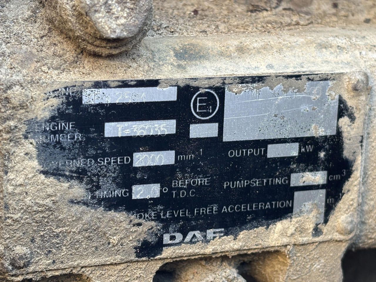 DAF CF85 XF95 340 Euro2 XF250M - מנוע: תמונה 3 DAF CF85 XF95 340 Euro2 XF250M - מנוע: תמונה 3