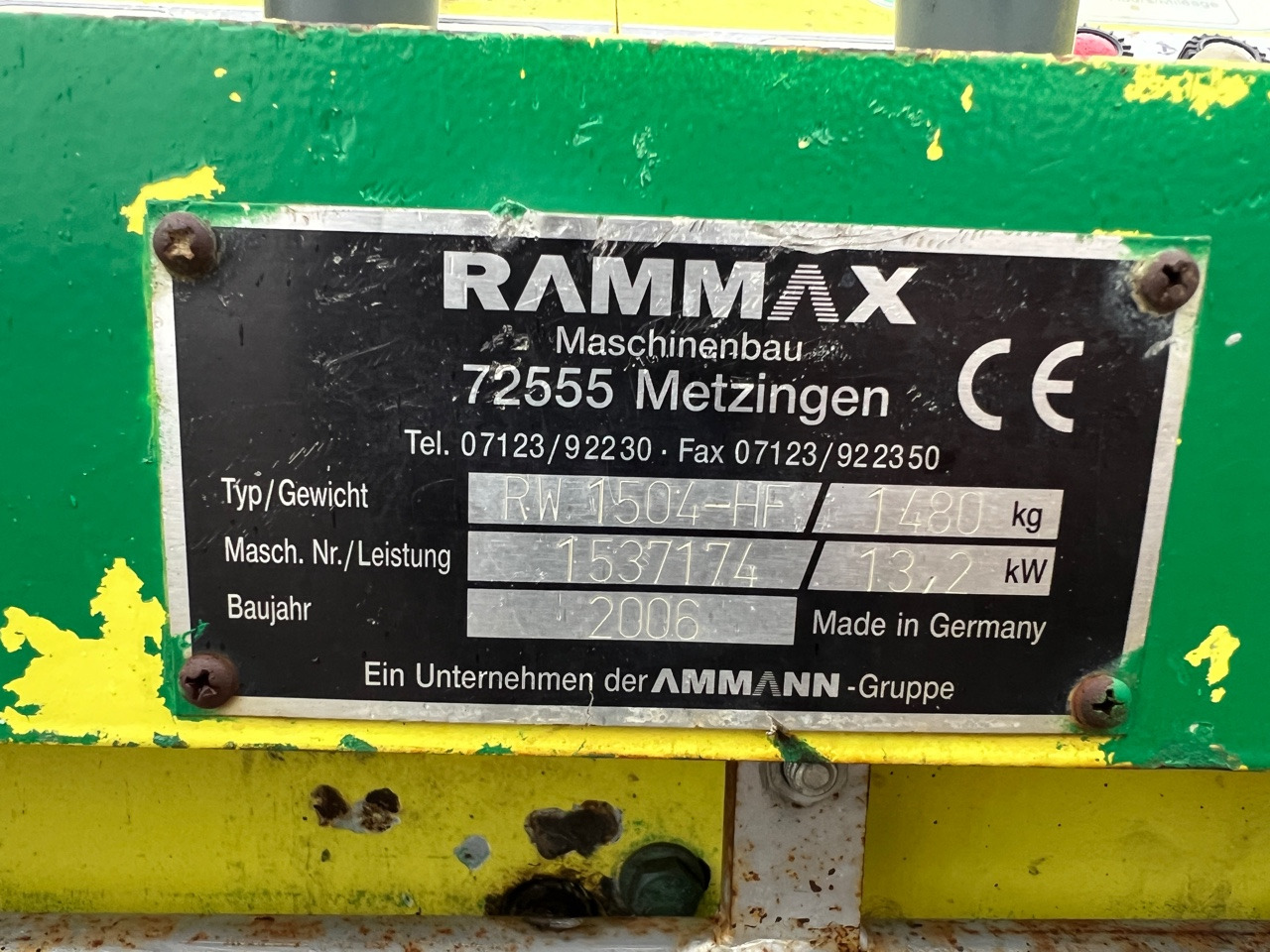 AMMANN RAMMAX RW 1504-HF - מיני רולר: תמונה 5 AMMANN RAMMAX RW 1504-HF - מיני רולר: תמונה 5