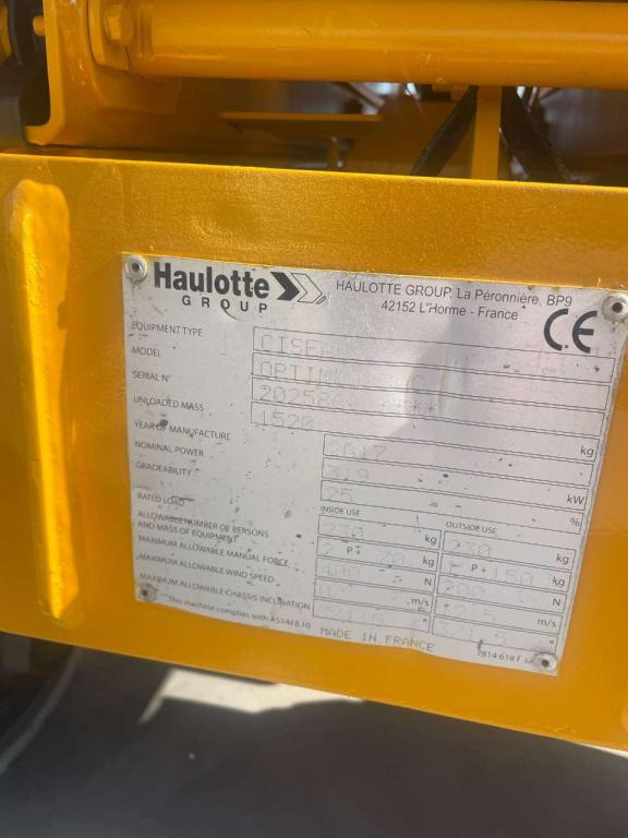 מעלית מספריים Haulotte OPTIMUM 8AC: תמונה 9