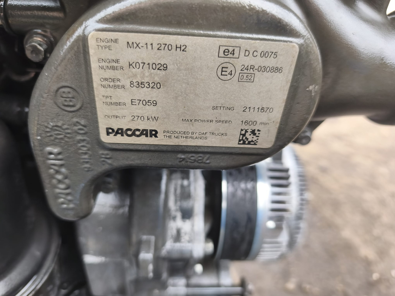 DAF Paccar MX-11 270 H2 DAF CF - מנוע עבור משאית: תמונה 2 DAF Paccar MX-11 270 H2 DAF CF - מנוע עבור משאית: תמונה 2
