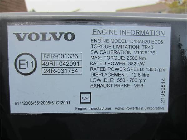 Volvo D13A 520 HP VEB E5 Volvo FH 13 - מנוע עבור משאית: תמונה 3 Volvo D13A 520 HP VEB E5 Volvo FH 13 - מנוע עבור משאית: תמונה 3