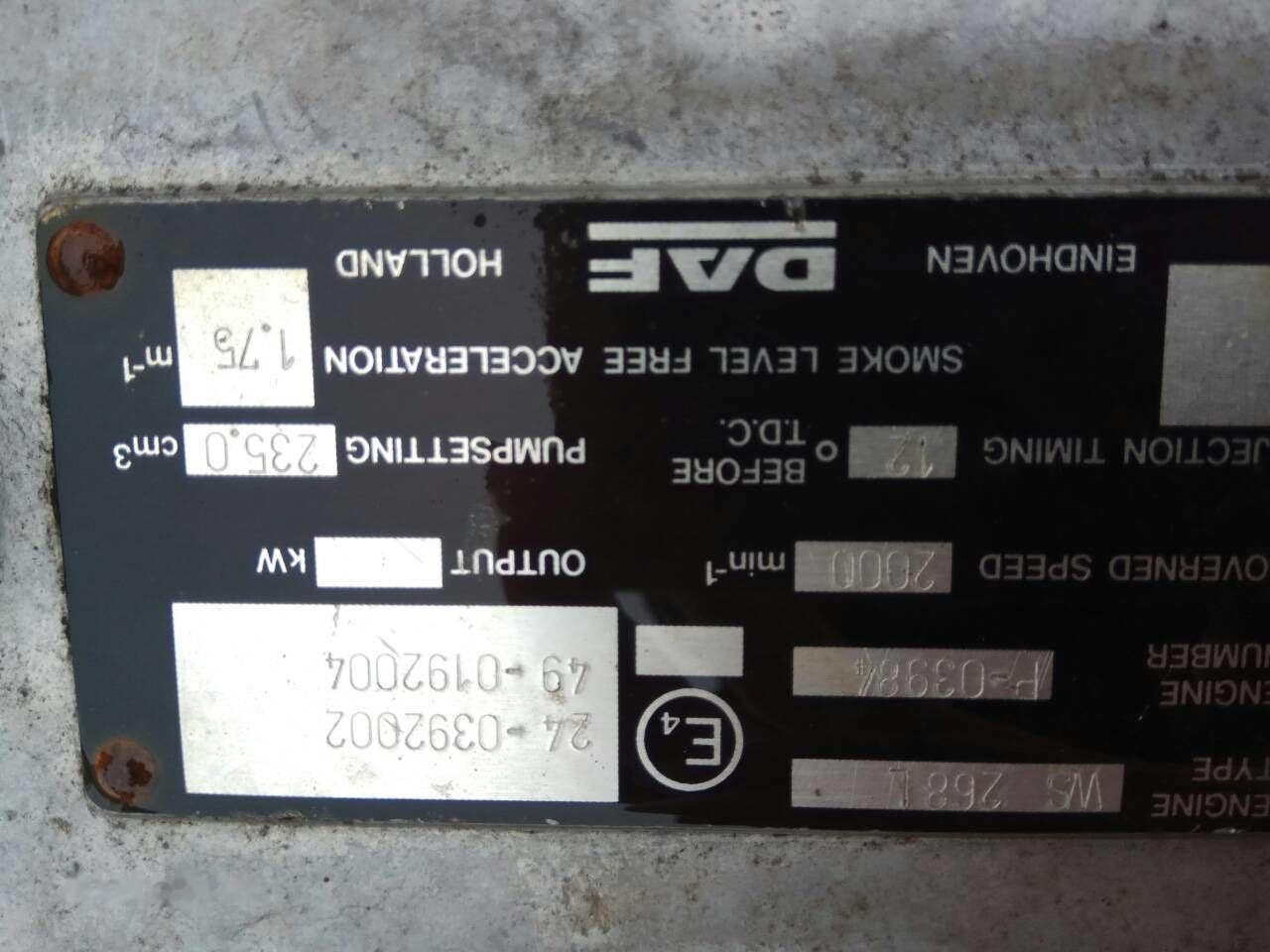 DAF ATI WS268 DAF ATI DAF 85 95 - מנוע עבור משאית: תמונה 3 DAF ATI WS268 DAF ATI DAF 85 95 - מנוע עבור משאית: תמונה 3