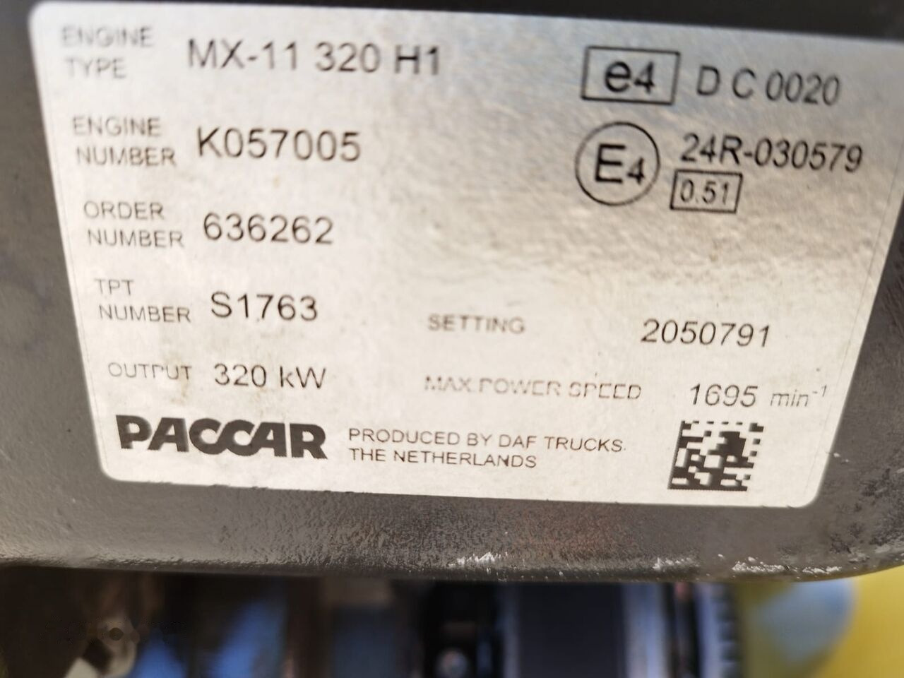 DAF MX-11 320 H1 Mx-11 320 H1 DAF Mx-11 320 H1 truck - מנוע עבור משאית: תמונה 3 DAF MX-11 320 H1 Mx-11 320 H1 DAF Mx-11 320 H1 truck - מנוע עבור משאית: תמונה 3