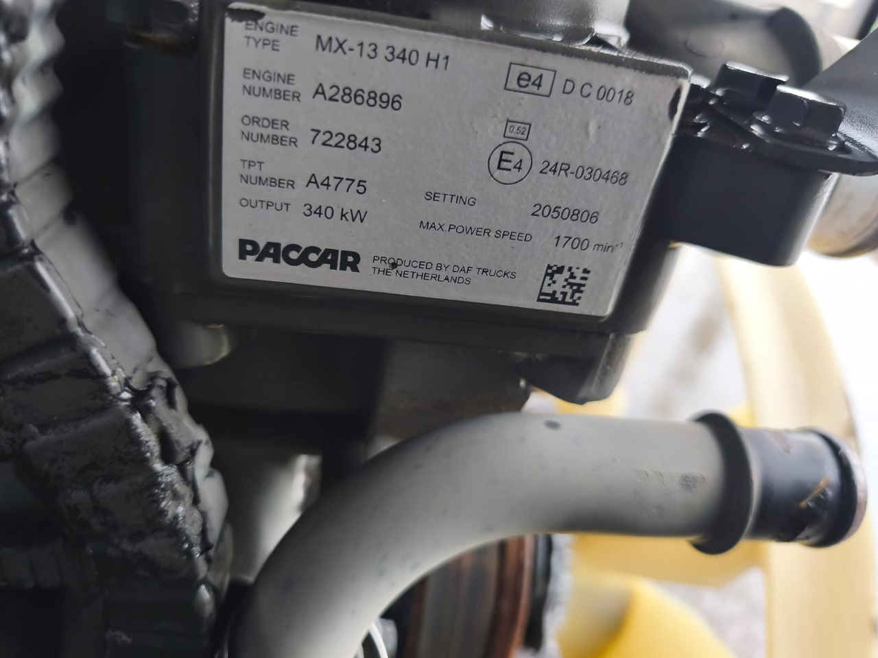DAF Paccar MX-13 340 H1 DAF XF, CF - מנוע עבור משאית: תמונה 4 DAF Paccar MX-13 340 H1 DAF XF, CF - מנוע עבור משאית: תמונה 4