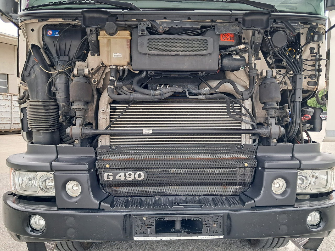 משאית עץ, משאית מנוף SCANIA G 490 6x6 Blatt-Blatt | Klima | Schaltgetriebe | Euro 6 | Penz-Kran 12Z |: תמונה 15