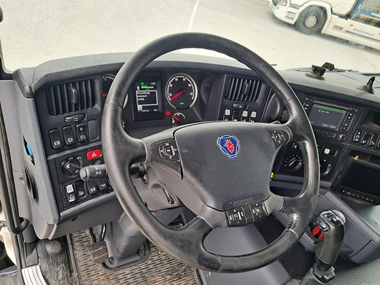משאית עץ, משאית מנוף SCANIA G 490 6x6 Blatt-Blatt | Klima | Schaltgetriebe | Euro 6 | Penz-Kran 12Z |: תמונה 18