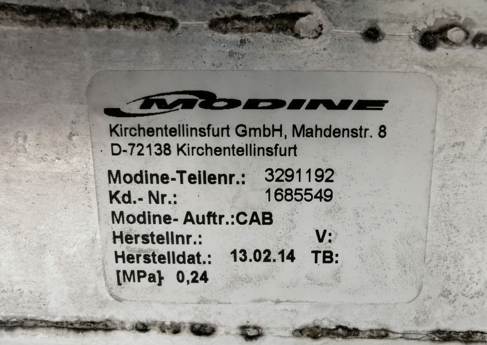 CHŁODNICA INTERCOOLER DAF CF 1685549 - מקרר פנימי עבור משאית: תמונה 3 CHŁODNICA INTERCOOLER DAF CF 1685549 - מקרר פנימי עבור משאית: תמונה 3