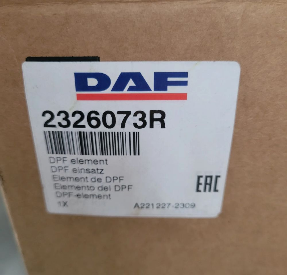 DPF DAF XF CF E6. 2326073 ORYGINAŁ CHWALIM116 - מערכת פליטה עבור משאית: תמונה 4 DPF DAF XF CF E6. 2326073 ORYGINAŁ CHWALIM116 - מערכת פליטה עבור משאית: תמונה 4
