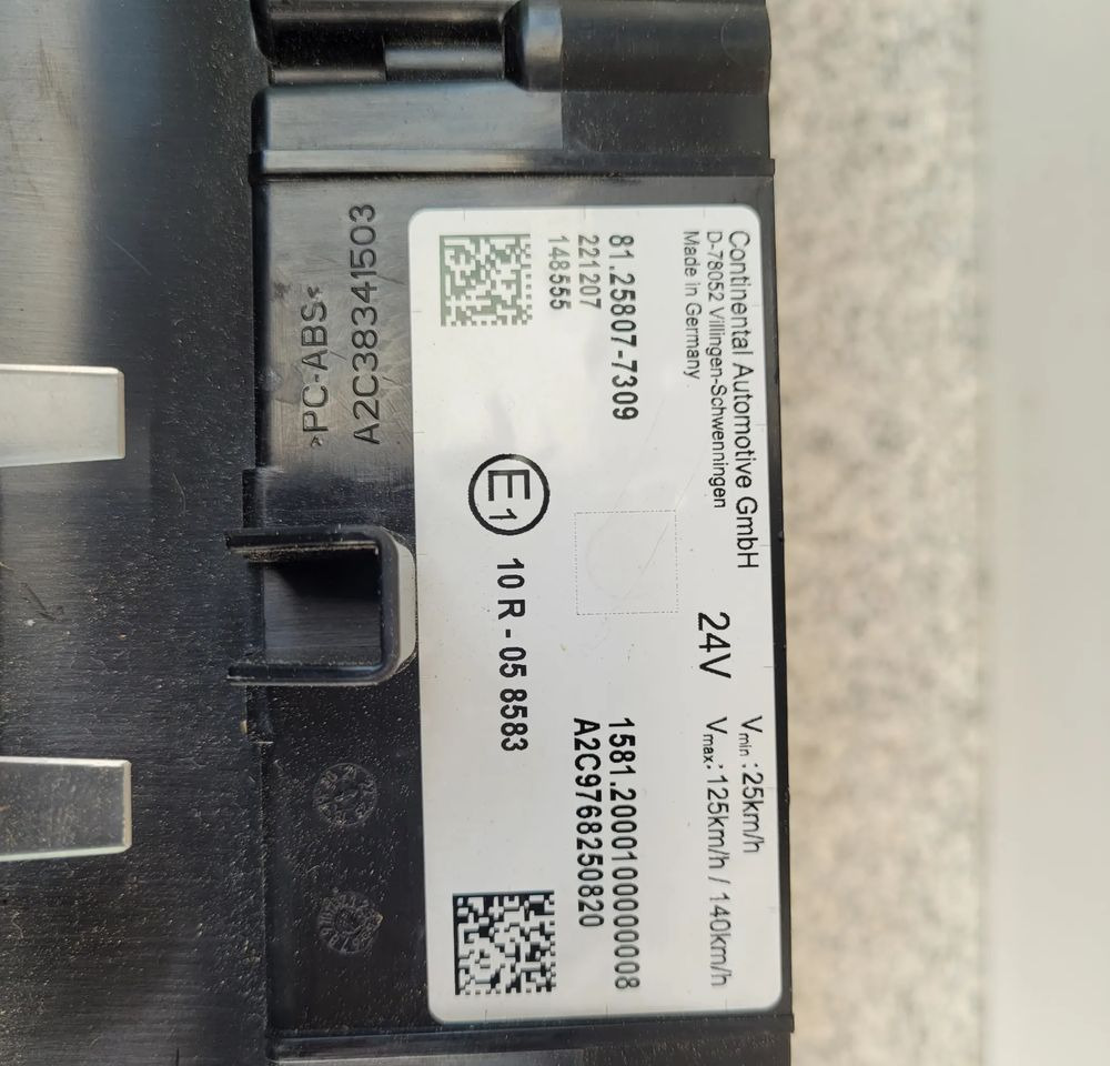 LICZNIK MAN TG3 TGX 81.25807-7309 - לוח מחוונים עבור משאית: תמונה 2 LICZNIK MAN TG3 TGX 81.25807-7309 - לוח מחוונים עבור משאית: תמונה 2