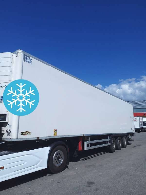 Semi-remorque 3 Essieux FRIGO 38 TONNES HAYON CAISSE CHEREAU GROUPE CARRIER VECTOR 1950 MT - סמיטריילר עם קירור: תמונה 1 Semi-remorque 3 Essieux FRIGO 38 TONNES HAYON CAISSE CHEREAU GROUPE CARRIER VECTOR 1950 MT - סמיטריילר עם קירור: תמונה 1