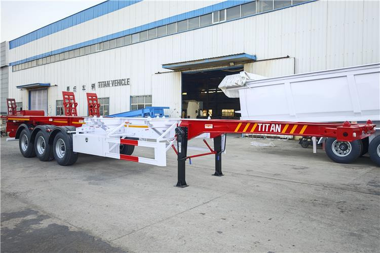 TITAN 3 Axle 40ft Container Chassis Trailer for Sale In Guam - סמיטריילר שלדה: תמונה 2 TITAN 3 Axle 40ft Container Chassis Trailer for Sale In Guam - סמיטריילר שלדה: תמונה 2