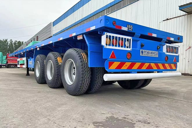 TITAN 3 Axle Flatbed Semi Trailer Manufacturers for Sale in Ghana - סמיטריילר צד נופל/ שטוח: תמונה 5 TITAN 3 Axle Flatbed Semi Trailer Manufacturers for Sale in Ghana - סמיטריילר צד נופל/ שטוח: תמונה 5