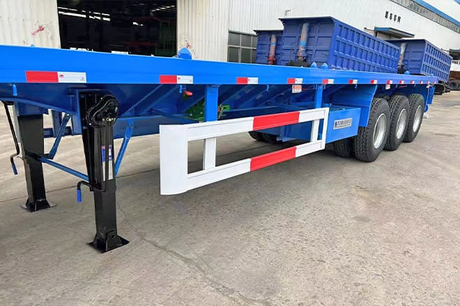 TITAN 3 Axle Flatbed Semi Trailer Manufacturers for Sale in Ghana - סמיטריילר צד נופל/ שטוח: תמונה 2 TITAN 3 Axle Flatbed Semi Trailer Manufacturers for Sale in Ghana - סמיטריילר צד נופל/ שטוח: תמונה 2