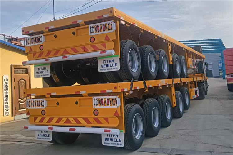 TITAN 4 Axle 13M Flatbed Trailer Price for Sale In Zimbabwe - סמיטריילר צד נופל/ שטוח: תמונה 5 TITAN 4 Axle 13M Flatbed Trailer Price for Sale In Zimbabwe - סמיטריילר צד נופל/ שטוח: תמונה 5