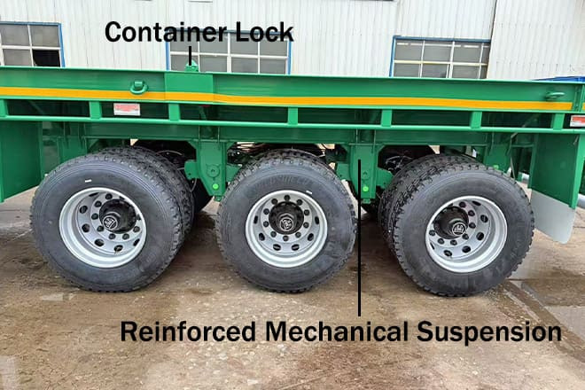 TITAN 40 Foot Tri Axle Flat Deck Trailer for Sale in Senegal - סמיטריילר צד נופל/ שטוח: תמונה 3 TITAN 40 Foot Tri Axle Flat Deck Trailer for Sale in Senegal - סמיטריילר צד נופל/ שטוח: תמונה 3