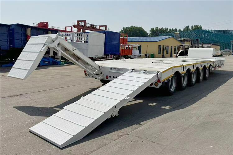 TITAN 5 Axle 100 Ton Low Bed Trailer for Sale In Tanzania - סמיטריילר עם מטען נמוך: תמונה 2 TITAN 5 Axle 100 Ton Low Bed Trailer for Sale In Tanzania - סמיטריילר עם מטען נמוך: תמונה 2