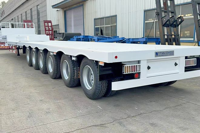 TITAN 6 Axle Step Deck Flatbed Trailer for Sale in Philippines - סמיטריילר צד נופל/ שטוח: תמונה 2 TITAN 6 Axle Step Deck Flatbed Trailer for Sale in Philippines - סמיטריילר צד נופל/ שטוח: תמונה 2