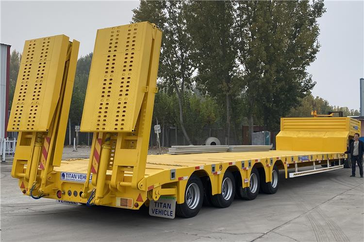 TITAN Heavy Duty 4 Low Bed Trailer for Sale Price In Guinea - סמיטריילר עם מטען נמוך: תמונה 5 TITAN Heavy Duty 4 Low Bed Trailer for Sale Price In Guinea - סמיטריילר עם מטען נמוך: תמונה 5