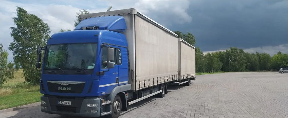 MAN TRUCK TGL - משאית וילונות צד: תמונה 1 MAN TRUCK TGL - משאית וילונות צד: תמונה 1