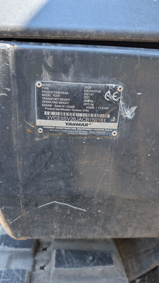 YANMAR SV26 - מיני מחפר: תמונה 5 YANMAR SV26 - מיני מחפר: תמונה 5