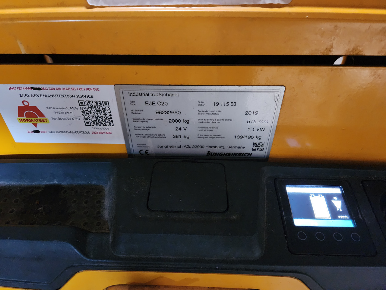 JUNGHEINRICH EJEC20 - משאית משטחים: תמונה 3 JUNGHEINRICH EJEC20 - משאית משטחים: תמונה 3