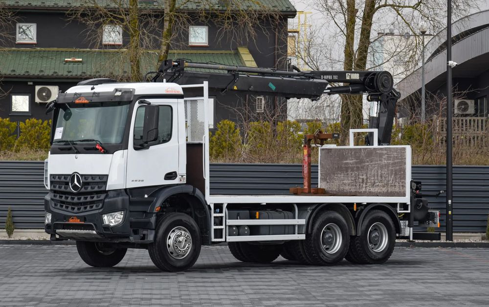 Mercedes-Benz AROCS 2636 / 6x4 / HIAB X-HIPRO 192 E-3 / WYSUW x3 / ROTATOR / STEROWANIE RADIOWE / UDT / PODPORY HYDRAULICZNE / AUTOMAT / KAMERA COFANIA / NISKI PRZEBIEG / SPROWADZONY - משאית צד נופל/ שטוחה, משאית מנוף: תמונה 1 Mercedes-Benz AROCS 2636 / 6x4 / HIAB X-HIPRO 192 E-3 / WYSUW x3 / ROTATOR / STEROWANIE RADIOWE / UDT / PODPORY HYDRAULICZNE / AUTOMAT / KAMERA COFANIA / NISKI PRZEBIEG / SPROWADZONY - משאית צד נופל/ שטוחה, משאית מנוף: תמונה 1