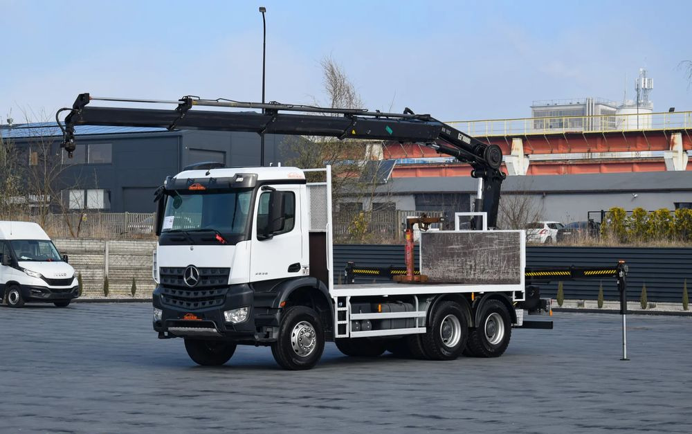משאית צד נופל/ שטוחה, משאית מנוף Mercedes-Benz AROCS 2636 / 6x4 / HIAB X-HIPRO 192 E-3 / WYSUW x3 / ROTATOR / STEROWANIE RADIOWE / UDT / PODPORY HYDRAULICZNE / AUTOMAT / KAMERA COFANIA / NISKI PRZEBIEG / SPROWADZONY: תמונה 16