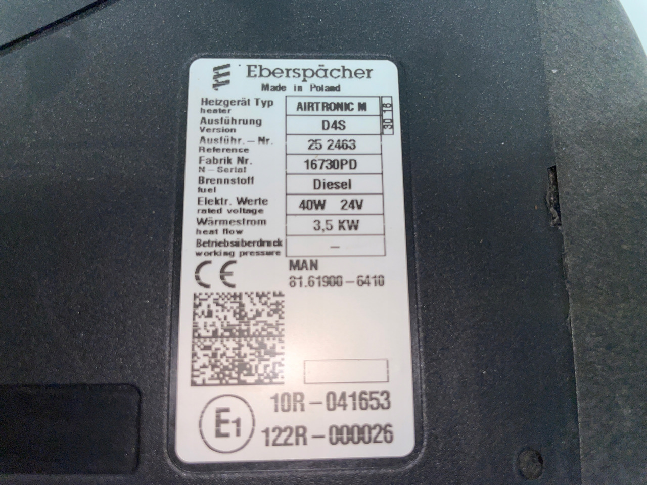 WEBASTO MAN TGX TGS D4S 81619006410 EBERSPACHER - ECU עבור משאית: תמונה 4 WEBASTO MAN TGX TGS D4S 81619006410 EBERSPACHER - ECU עבור משאית: תמונה 4