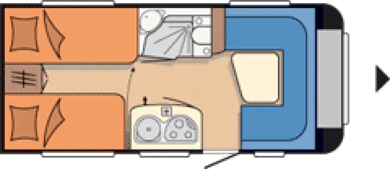 Wohnwagen Hobby De Luxe 460 LU - קרוואן נגרר: תמונה 2 Wohnwagen Hobby De Luxe 460 LU - קרוואן נגרר: תמונה 2