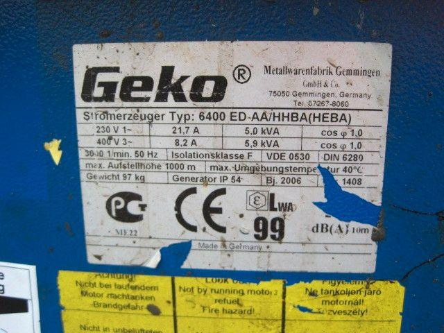 Geko Stromerzeuger 6400 ED-A-HHBA, Benzin 5,9 kV - ערכת גנרטורים: תמונה 2 Geko Stromerzeuger 6400 ED-A-HHBA, Benzin 5,9 kV - ערכת גנרטורים: תמונה 2