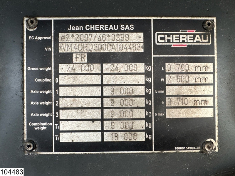 Chereau Autonoom Carrier Vector 1350 - קרון נגרר עם קירור: תמונה 4 Chereau Autonoom Carrier Vector 1350 - קרון נגרר עם קירור: תמונה 4