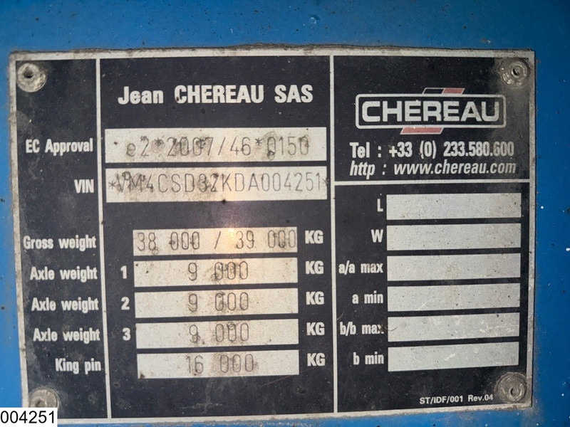 Chereau Koel vries Carrier Vector 1950 Mt - סמיטריילר עם קירור: תמונה 4 Chereau Koel vries Carrier Vector 1950 Mt - סמיטריילר עם קירור: תמונה 4