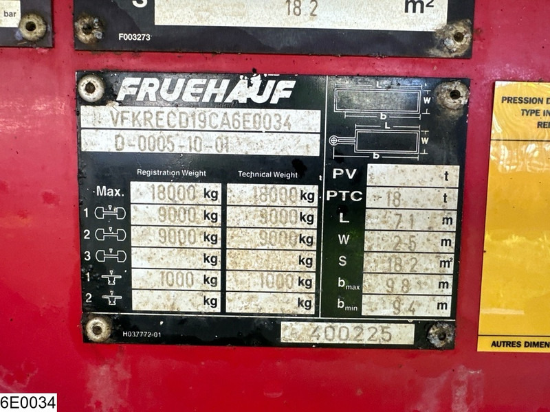 Fruehauf Tautliner - קרון נגרר עם וילונות צד: תמונה 5 Fruehauf Tautliner - קרון נגרר עם וילונות צד: תמונה 5