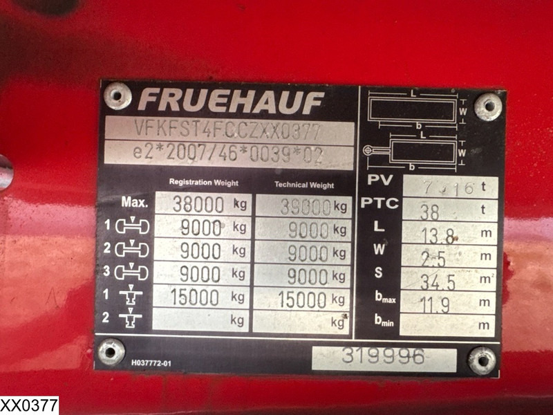 Fruehauf gesloten bak - סמיטריילר בתיבה סגורה: תמונה 4 Fruehauf gesloten bak - סמיטריילר בתיבה סגורה: תמונה 4