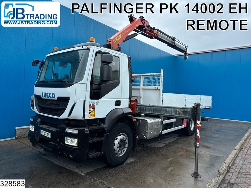 Iveco Stralis 310 EURO 6, Palfinger, Leaf spring - משאית צד נופל/ שטוחה, משאית מנוף: תמונה 1 Iveco Stralis 310 EURO 6, Palfinger, Leaf spring - משאית צד נופל/ שטוחה, משאית מנוף: תמונה 1