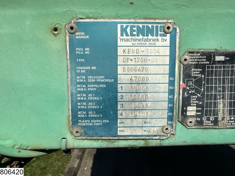 Kennis open laadbak 2x steering axle - סמיטריילר צד נופל/ שטוח: תמונה 4 Kennis open laadbak 2x steering axle - סמיטריילר צד נופל/ שטוח: תמונה 4