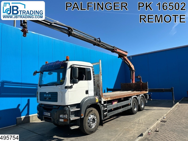 MAN TGA 26 360 6X4, Manual, Steel suspension, Palfinger - משאית צד נופל/ שטוחה, משאית מנוף: תמונה 1 MAN TGA 26 360 6X4, Manual, Steel suspension, Palfinger - משאית צד נופל/ שטוחה, משאית מנוף: תמונה 1