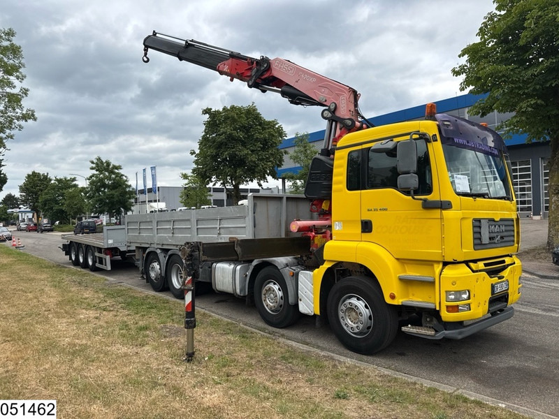 MAN TGA 35 400 8x2, Handgeschakeld, Fassi, Remote, Combi - משאית צד נופל/ שטוחה, משאית מנוף: תמונה 2 MAN TGA 35 400 8x2, Handgeschakeld, Fassi, Remote, Combi - משאית צד נופל/ שטוחה, משאית מנוף: תמונה 2