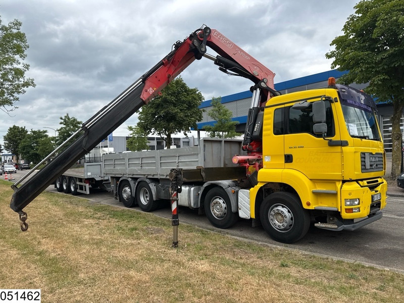 MAN TGA 35 400 8x2, Handgeschakeld, Fassi, Remote, Combi - משאית צד נופל/ שטוחה, משאית מנוף: תמונה 3 MAN TGA 35 400 8x2, Handgeschakeld, Fassi, Remote, Combi - משאית צד נופל/ שטוחה, משאית מנוף: תמונה 3