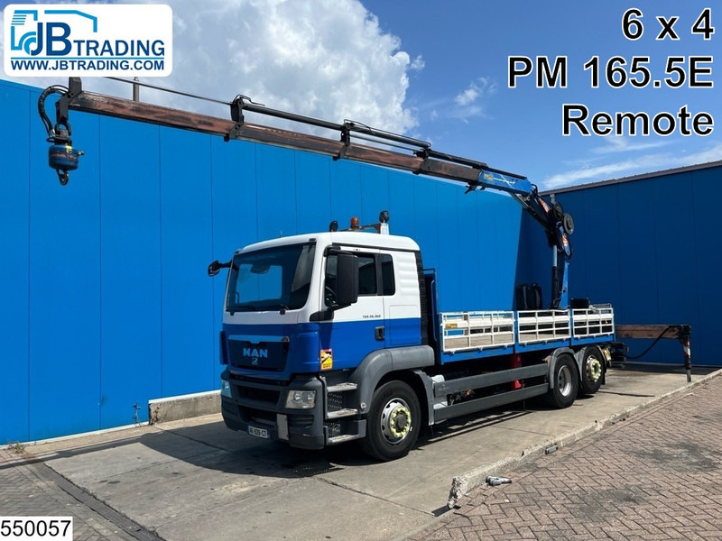MAN TGS 26 360 6x4, EURO 5, PM, Remote, Hydrodrive - משאית צד נופל/ שטוחה, משאית מנוף: תמונה 1 MAN TGS 26 360 6x4, EURO 5, PM, Remote, Hydrodrive - משאית צד נופל/ שטוחה, משאית מנוף: תמונה 1