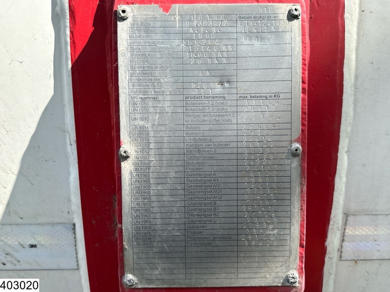 METACO Gas 56204 Liter, LPG GPL Butane, 1 Comp - סמיטריילר מכל: תמונה 3 METACO Gas 56204 Liter, LPG GPL Butane, 1 Comp - סמיטריילר מכל: תמונה 3