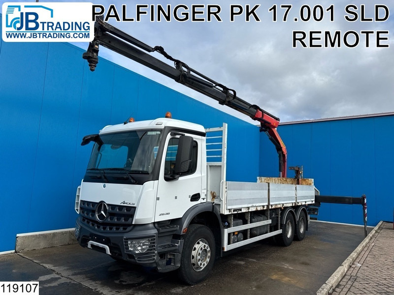 Mercedes-Benz Arocs 2636 6x4, EURO 6, Palfinger, Leaf suspension - משאית צד נופל/ שטוחה, משאית מנוף: תמונה 1 Mercedes-Benz Arocs 2636 6x4, EURO 6, Palfinger, Leaf suspension - משאית צד נופל/ שטוחה, משאית מנוף: תמונה 1